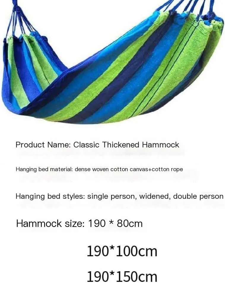 Indoor Hammock Chairs Outdoor Camping Canvas Hammock Outdoor Supplies Hammock Double Thick Camping Hammock Parachute Hammock Hanging hammocks
