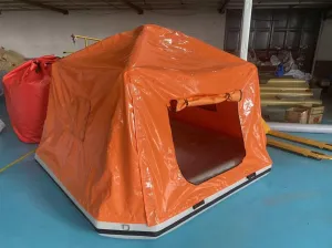 Inflatable Floating PVC Shoal Family Camping Water Raft Tent AS SEEN Online (Size: 10x10ft. (5-6 People))
