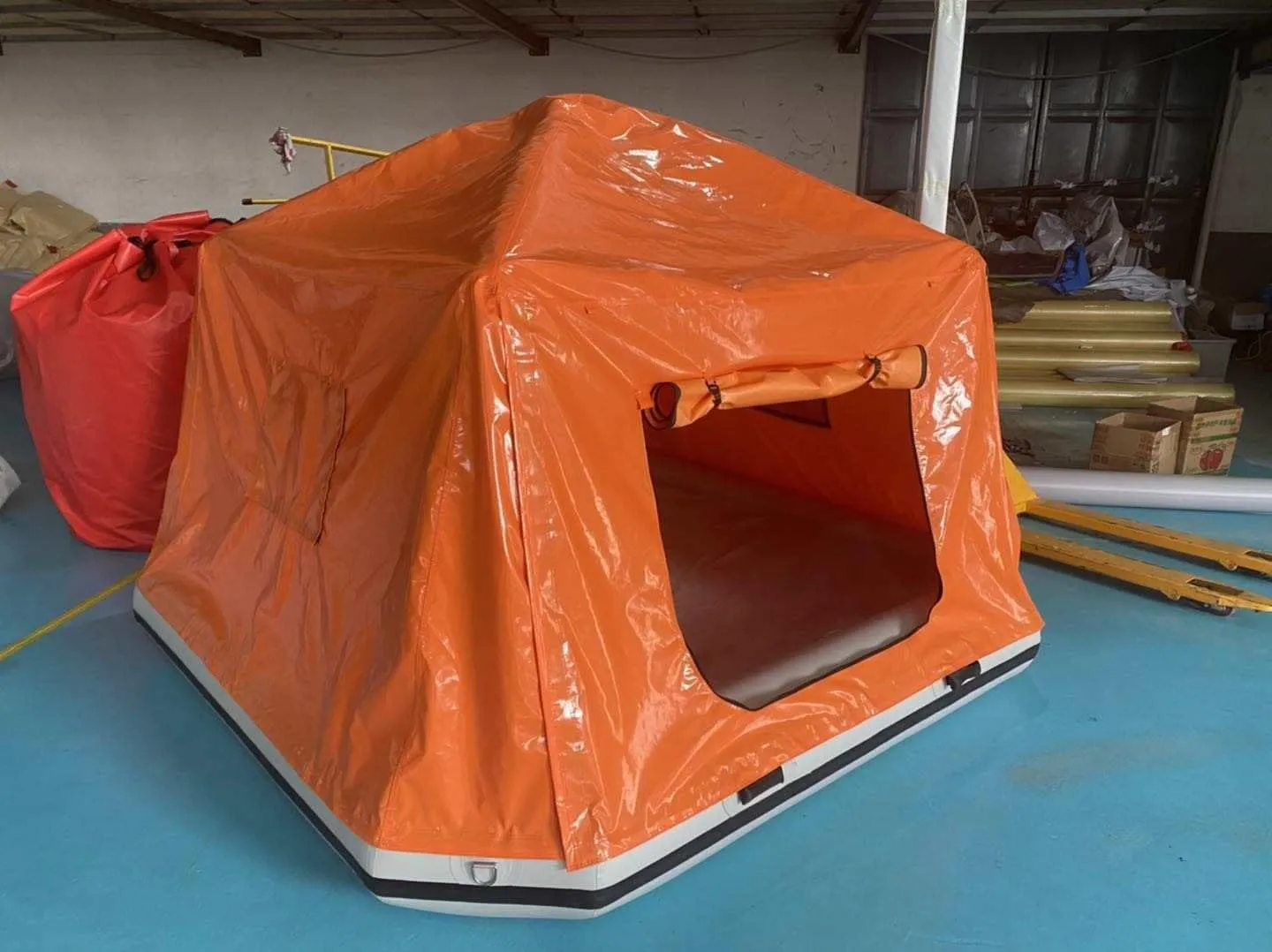 Inflatable Floating PVC Shoal Family Camping Water Raft Tent AS SEEN Online (Size: 10x10ft. (5-6 People))