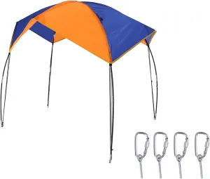 Inflatable Kayak Awning Canopy, Inflatables Boat Sun Shelter 2‑4 Persons Boat Sun Shelter Sailboat Awning Cover Fishing Canopy Tent Sun Shade (68351 Awning (4 people))
