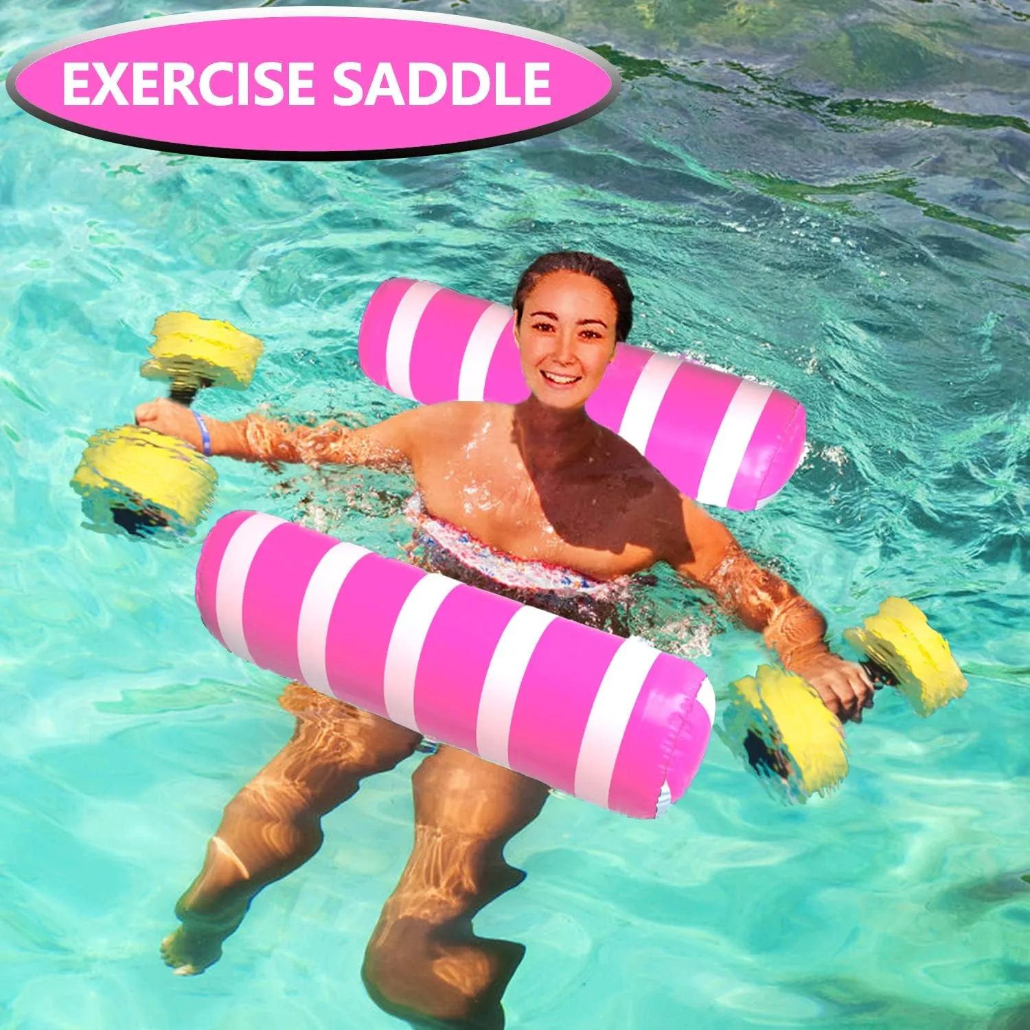 Inflatable Pool Floats Adult Size Water Hammock,Pool Rafts Lounge Chairs Floating,4-in-1 Multi-Purpose Pool Floaties Toys,Floats for Swimming Pool,for Adults Vacation Fun and Rest