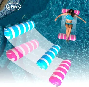 Inflatable Pool Floats Adult Size Water Hammock,Pool Rafts Lounge Chairs Floating,4-in-1 Multi-Purpose Pool Floaties Toys,Floats for Swimming Pool,for Adults Vacation Fun and Rest