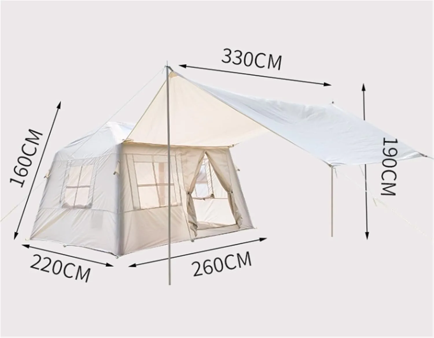 Inflatable Tent Canopy Two in One Outdoor Camping Overnight Cabin Portable Camping Tent