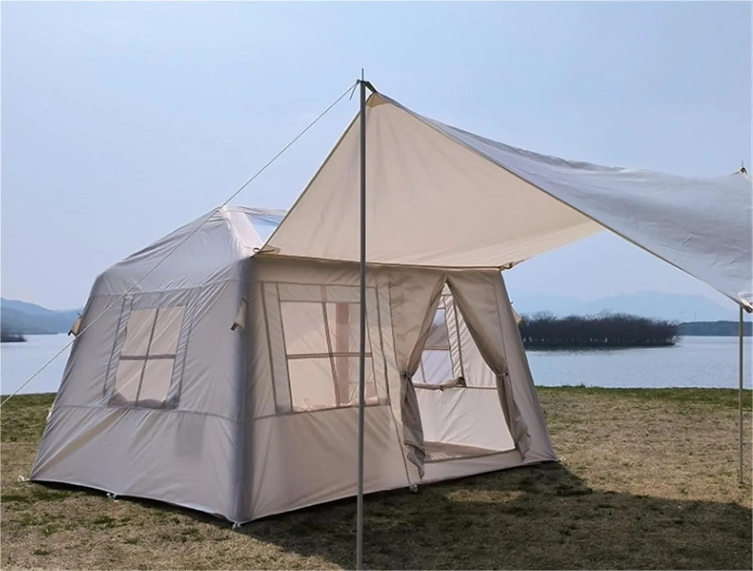 Inflatable Tent Canopy Two in One Outdoor Camping Overnight Cabin Portable Camping Tent