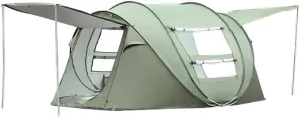 Instant Family Tent for Camping Hiking, Setup Pop-Up Tent with 2 Doors 2 Mesh Windows, Waterproof Anti-UV