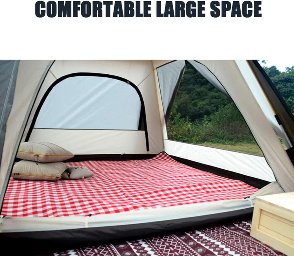 Instant Pop-up Camping Tent for 3-8 People Lightweight Tent Waterproof Double Layer Family Tent with Carrying Bag for Outdoor Camping Hiking Climbing Fishing Survival Festivals Garden