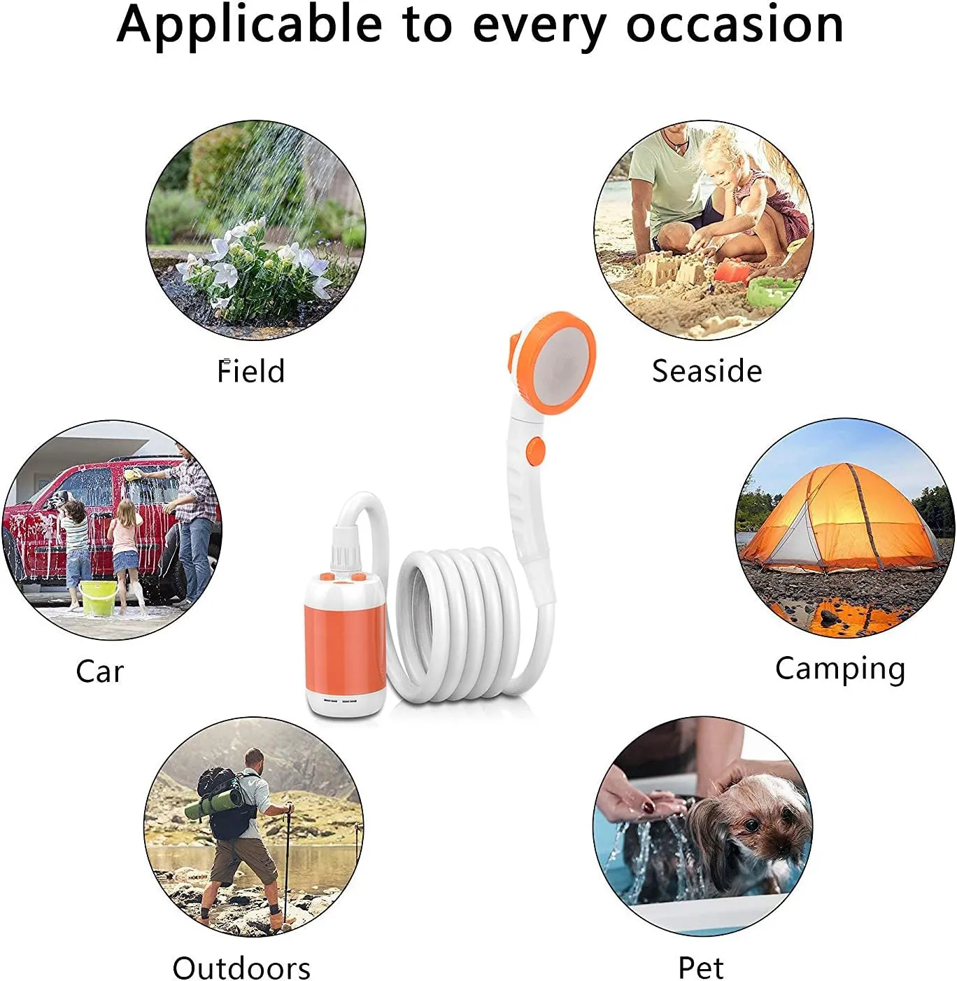 Iron Hammer Camp Shower Portable Shower Camping Shower Outdoor Camp Shower Head for Camping