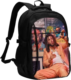 J Musics Cole Backpack with USB Charing Port Laptop Daypack Travel Bag Classic Laptop Backpack