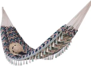Jacquard Retro Geometric Canvas Hammock Double Outdoor Supplies Indoor Camping Tassel Swing (Color : B)