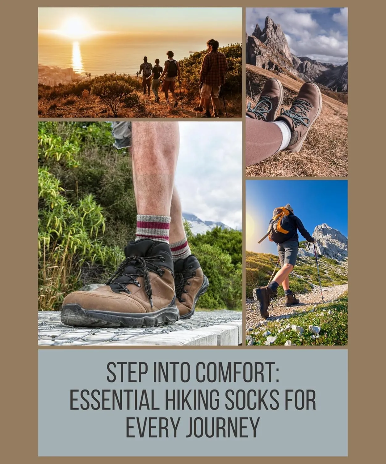 JAMES FIALLO 3 Pack Unisex Wool Blend Cushioned Comfort Colorful Striped Crew Socks Perfect for Hiking, Climbing & Fishing