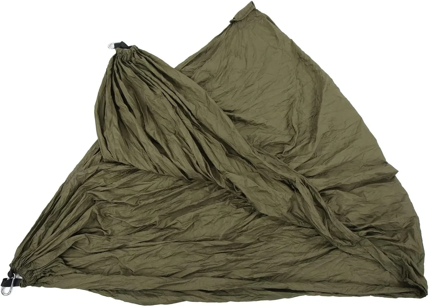 JEOZBM Camping Hammock, Double Portable Lightweight Swing, Quick Drying Nylon Hammock with Tree Straps for Outdoor Backpacking Backyard Hiking(270-army Green)
