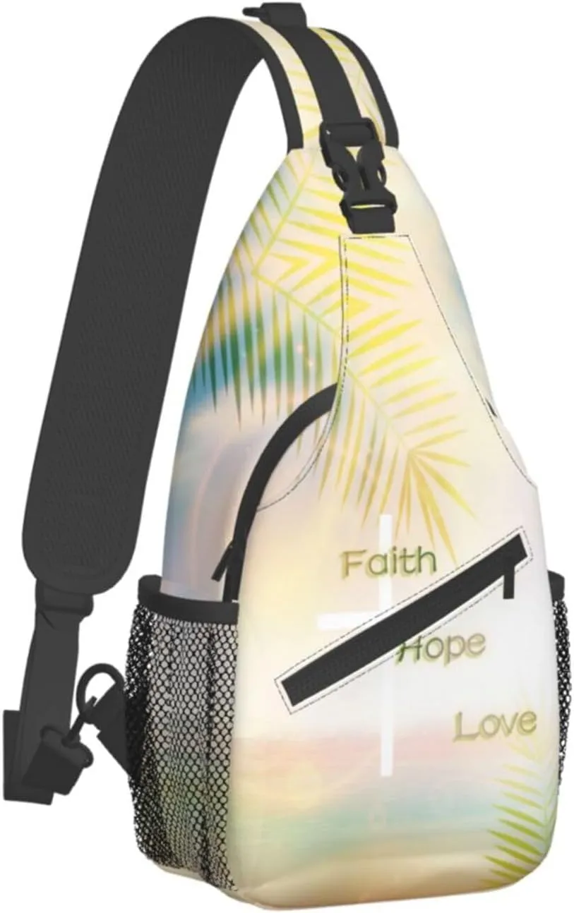 Jesus Bible Shoulder Bag Christian Sling Backpack Daypack Casual Backpack Cross Hiking Bag Bible Backpack