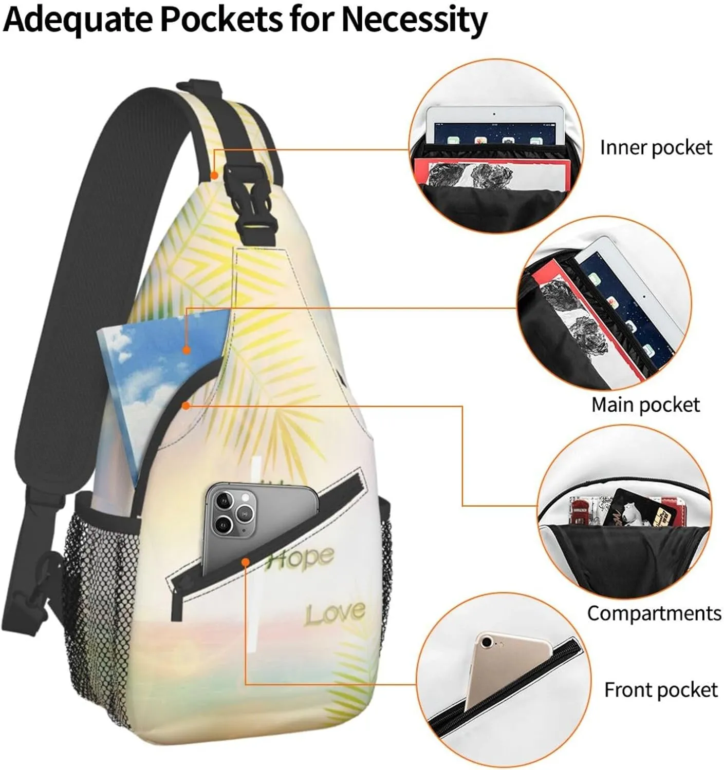 Jesus Bible Shoulder Bag Christian Sling Backpack Daypack Casual Backpack Cross Hiking Bag Bible Backpack