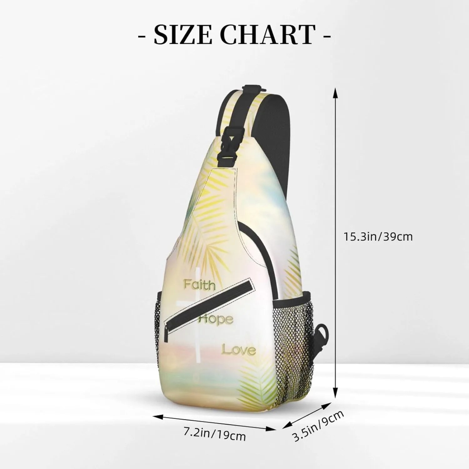 Jesus Bible Shoulder Bag Christian Sling Backpack Daypack Casual Backpack Cross Hiking Bag Bible Backpack