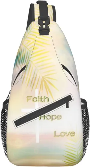 Jesus Bible Shoulder Bag Christian Sling Backpack Daypack Casual Backpack Cross Hiking Bag Bible Backpack