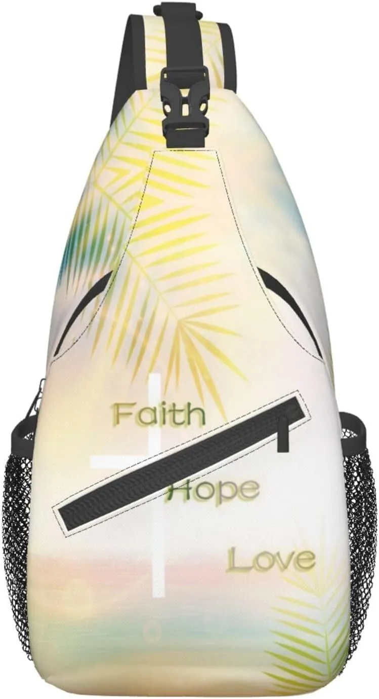 Jesus Bible Shoulder Bag Christian Sling Backpack Daypack Casual Backpack Cross Hiking Bag Bible Backpack