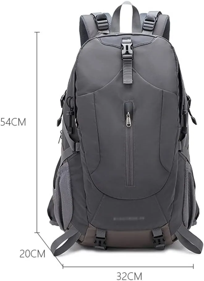 JSEIAJB 40L Hiking Backpack Outdoor Mountaineering Bag Large Capacity Travel Sports Backpack(Black)