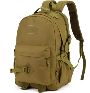 Jungle Leopard 40L Military Rucksack Backpack for Men Hiking Backpack Riding Knapsack Bag Book Student Satchel(S405-40-Khaki)