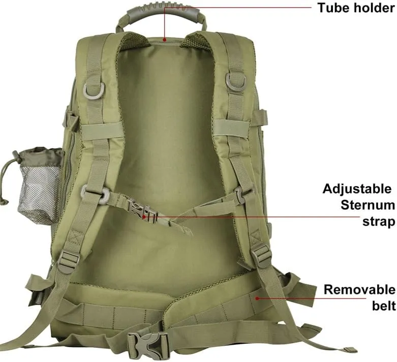 Jungle Leopard 60L Backpack for Men Large Military Backpack Tactical Travel Backpack for Work Camping Hunting Hiking (Color : BP-ZY74-T)