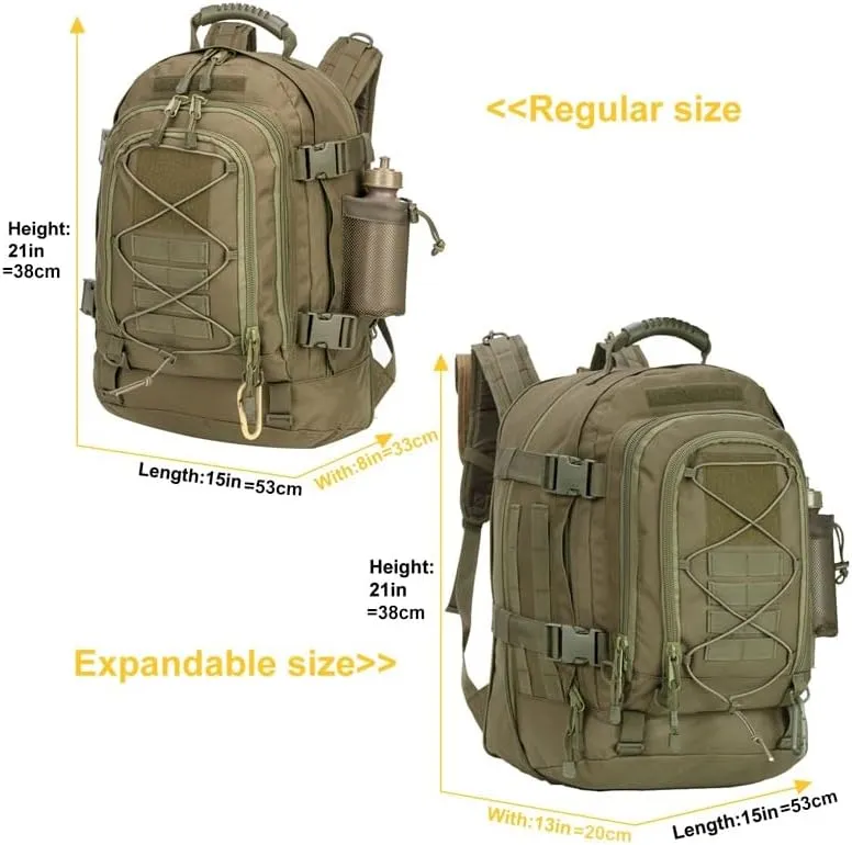 Jungle Leopard 60L Backpack for Men Large Military Backpack Tactical Travel Backpack for Work Camping Hunting Hiking (Color : BP-ZY74-T)