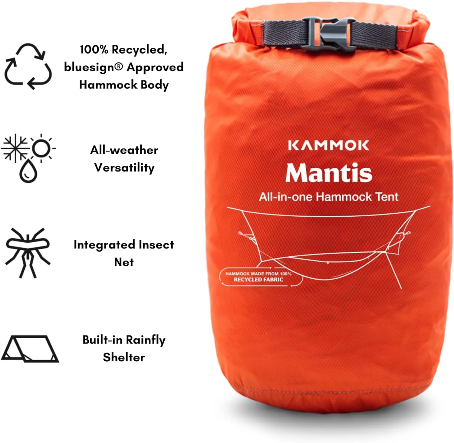 Kammok Mantis All-in-One Season Hammock Tent for Camping and Backpacking