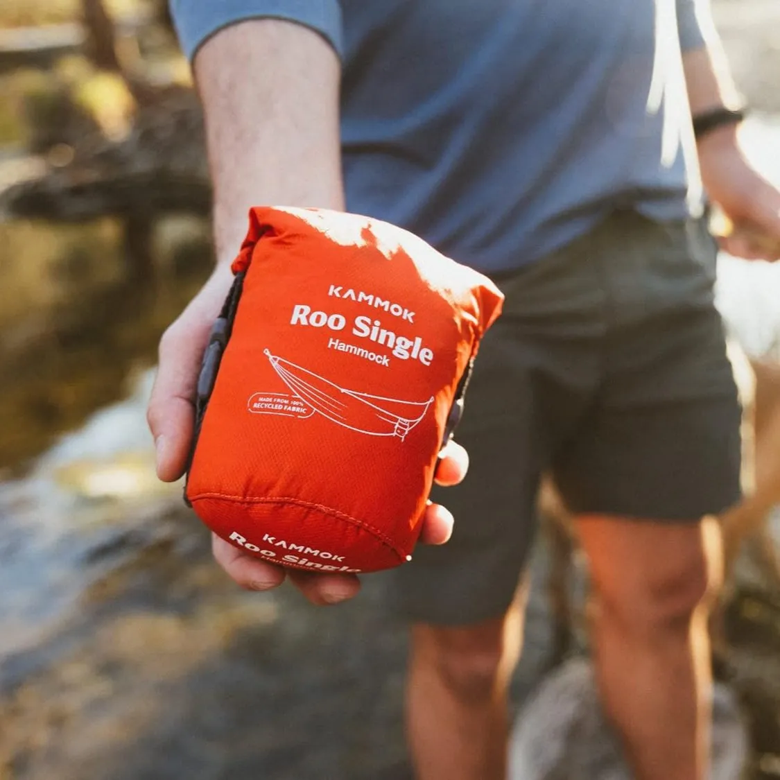 Kammok Roo Single Hammock with Stuff Sack | Waterproof Ripstop Nylon and Lightweight