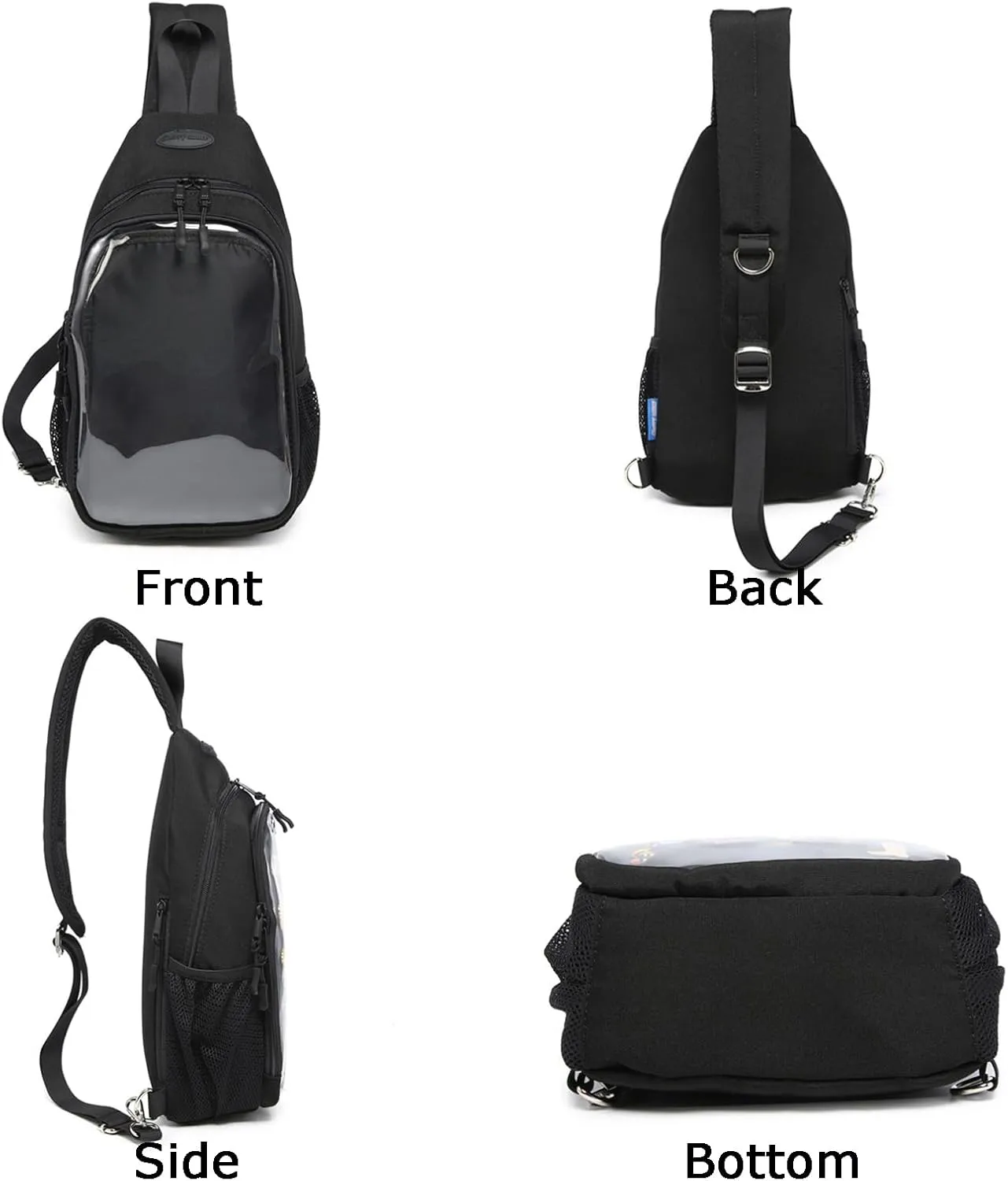 Kawaii Oxford Ita Bag Pin Display Chest Pack Shoulder Bag Sport Backpack Hiking Daypack