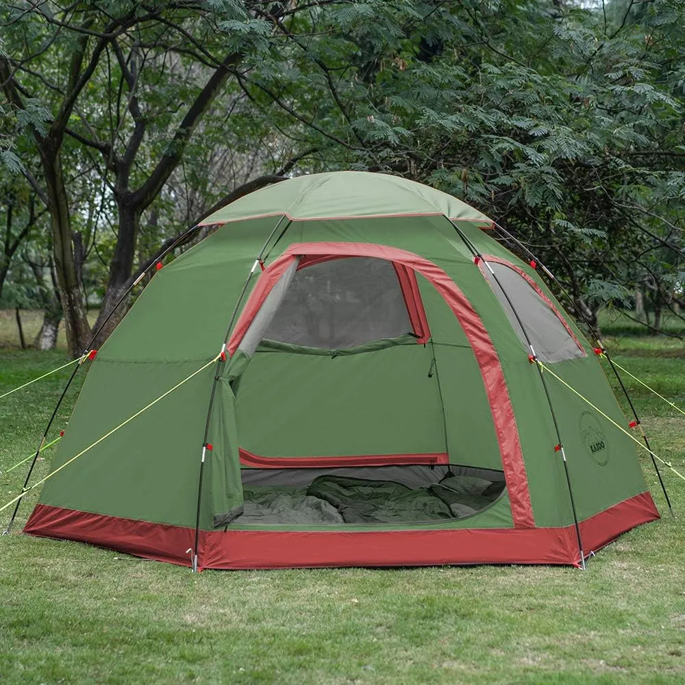 KAZOO Outdoor Camping Tent 2/4 Person Waterproof Camping Tents Easy Setup Two/Four Man Tent Sun Shade 2/3/4 People