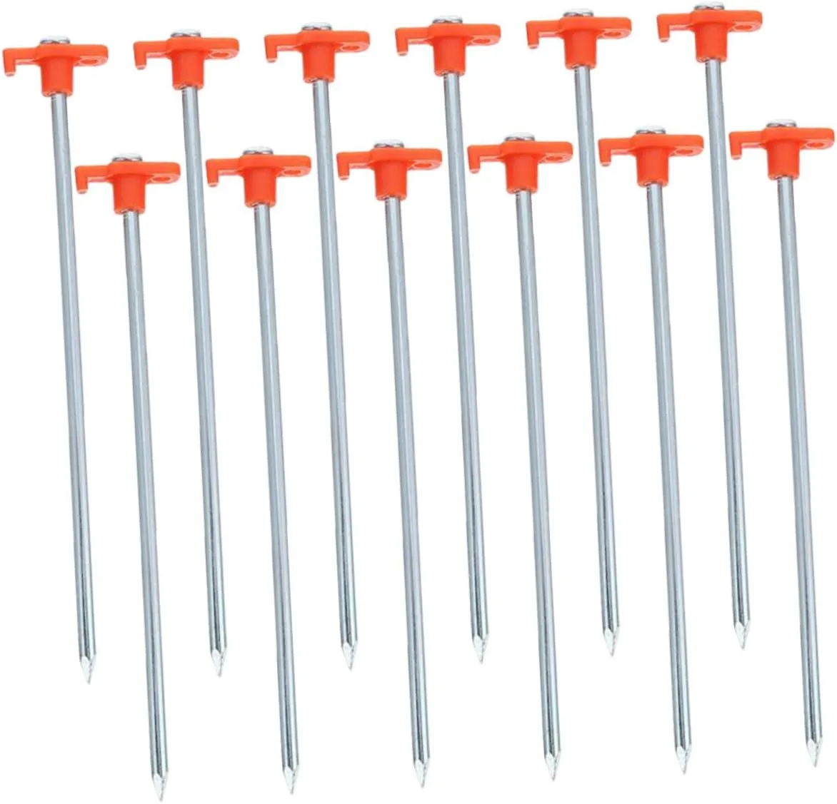 KESYOO 12Pcs Heavy Duty Tent Ground Pegs Durable Stakes for Camping Hiking and Outdoor Use Easy Pull Design for Secure Tent Fixing and Wind Resistance