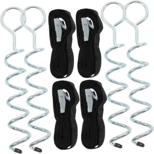 KESYOO Screw Tent Pegs 15 Pack Lightweight Ground Stakes Trampoline Anchors High Wind Resistant Aluminum Tent Stakes
