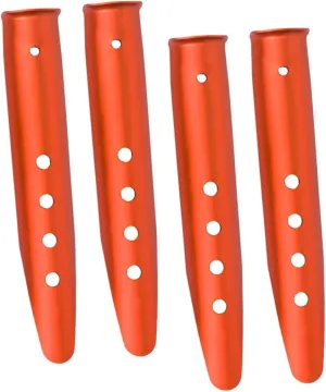 KICHOUSE Aluminum Alloy Tent Pegs 4pcs Beach Stakes Portable Outdoor Stakes for Ground Tent
