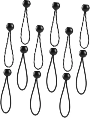 KICHOUSE Elastic String Strapping Tapes 12pcs Outdoor Elastic Rope for Tent Bungee Cords Clips Bungees