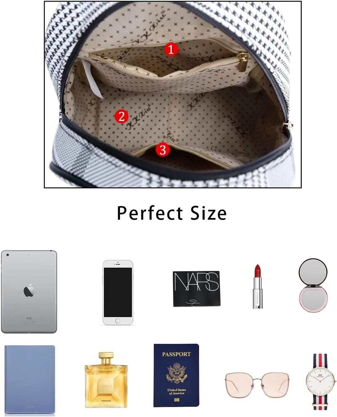 KKXIU Girls Small Backpack Purse Vegan Leather Mini Bookbag for Women Cute Teen Pompom Daypack