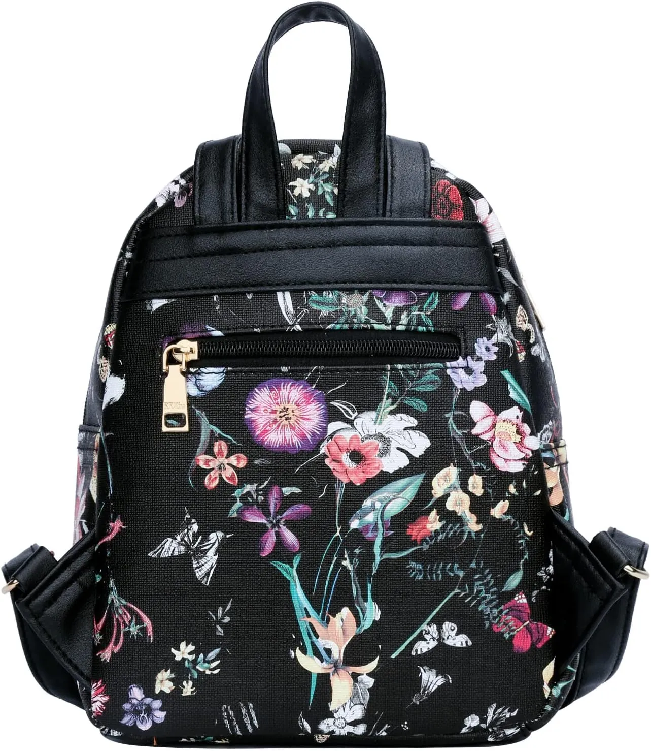 KKXIU Girls Small Backpack Purse Vegan Leather Mini Bookbag for Women Cute Teen Pompom Daypack