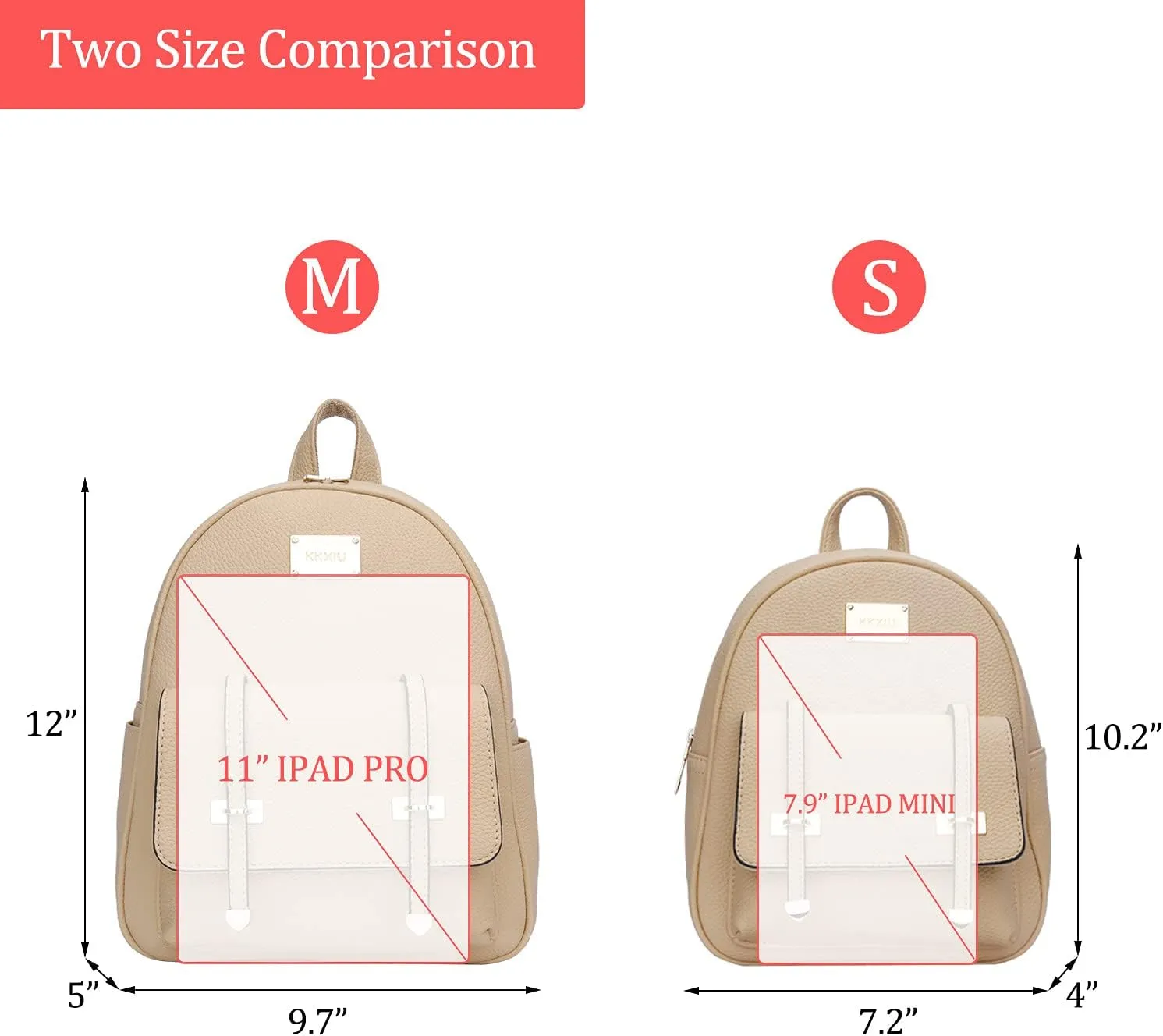 KKXIU Girls Small Backpack Purse Vegan Leather Mini Bookbag for Women Cute Teen Pompom Daypack