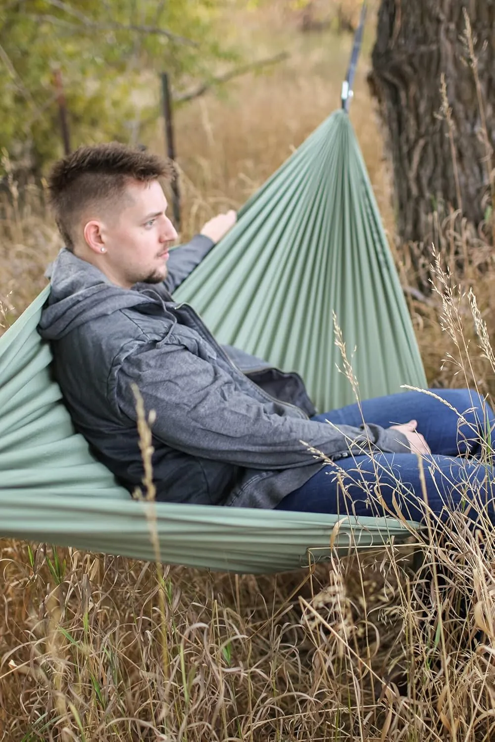Klymit Single Traverse Hammock, Portable Hammock for Camping, Green