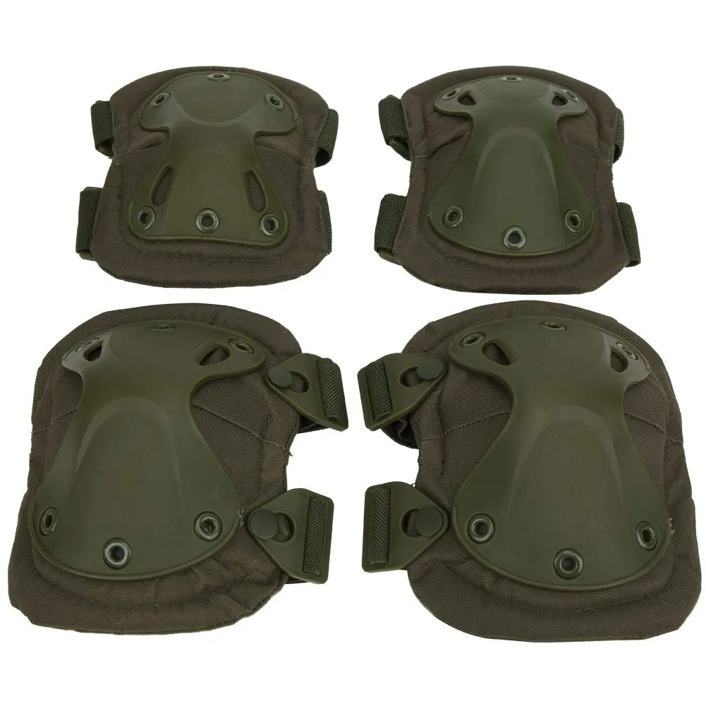 Knee And Elbow Pads Adult, Adult Knee Pads And Elbow Pads Set 3D Design 4 Pcs Outdoor Kneepad Elbow Support Cycling Leg Equipment for Field Game, Mountain Climbing