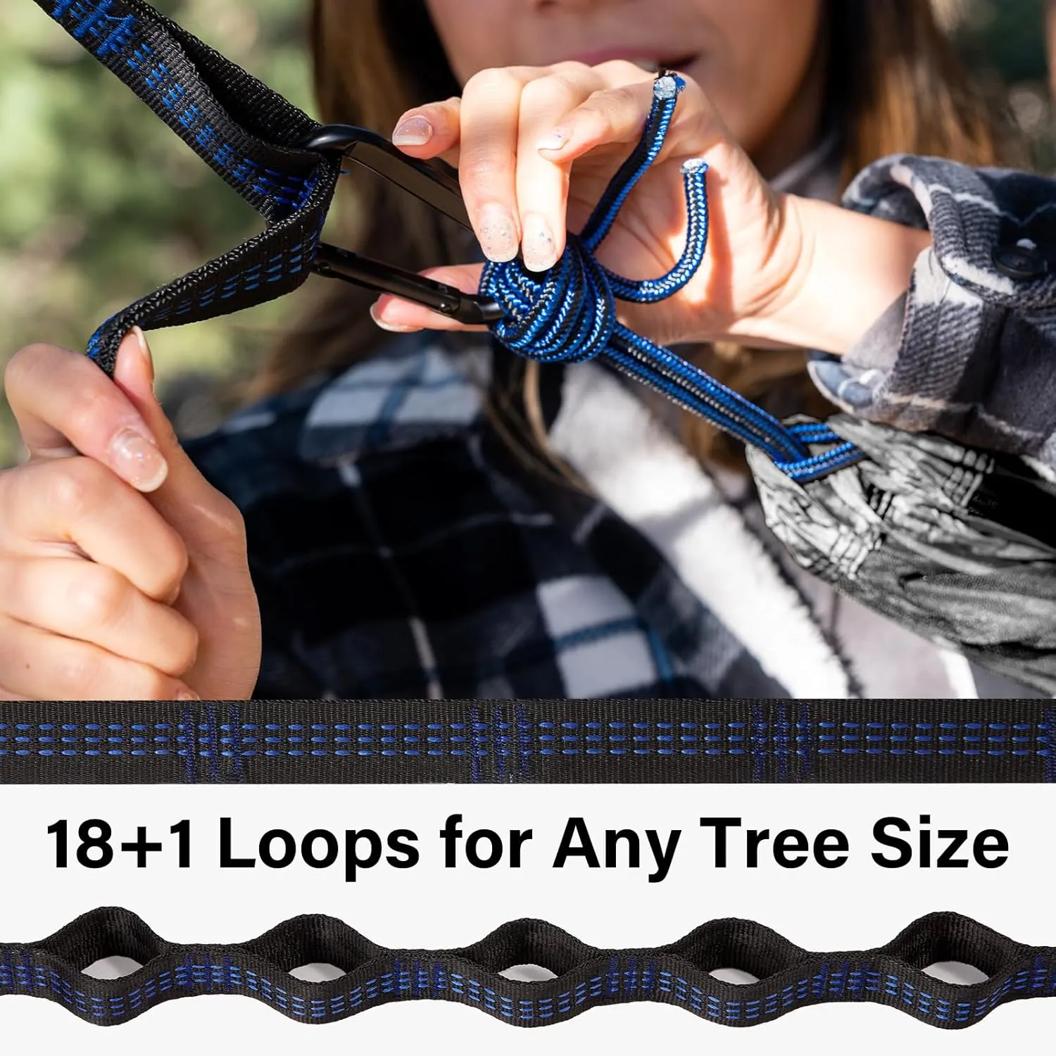 Kootek Camping Hammock 400 lbs Capacity, Portable Hammocks with Tree Straps & Attached Carry Bag, Camping Essentials Gear, Perfect for Outside Indoor Hiking Beach Backpack Travel