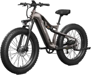 Labrador Pro Electric Bike for Adults 1350W, 80 Miles Range Ebike, 26" Fat Tire Full Suspension Electric Mountain Bike, 120NM Torque, 48V 20AH Battery, 28 MPH, 8 Speed, Torque Sensor, UL2849 compliant