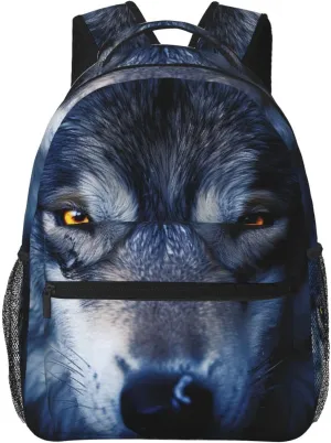 Laptop Backpack Lightweight Daypack for Men Women Wolf eyes Backpack Laptop Bag for Travel Hiking