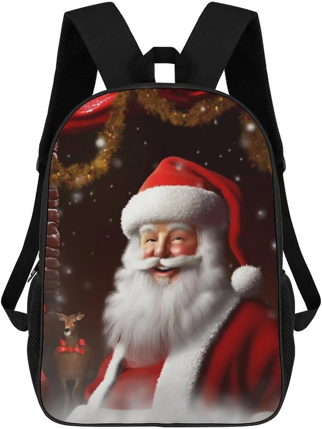 Laptop Backpack Purse 17 Inch Travel Laptop Bag Santa Christmas Zoom Computer Bag Daypack Business Work Bag for Women