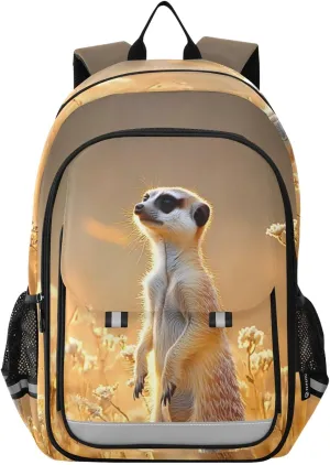 Laptop Backpack Purse Cute Pika Grassland for Women Men Travel Daypack Casual Shoulder Bag Book Bag Cute Cool Funny Backpack with Compartment & Multiple Pockets
