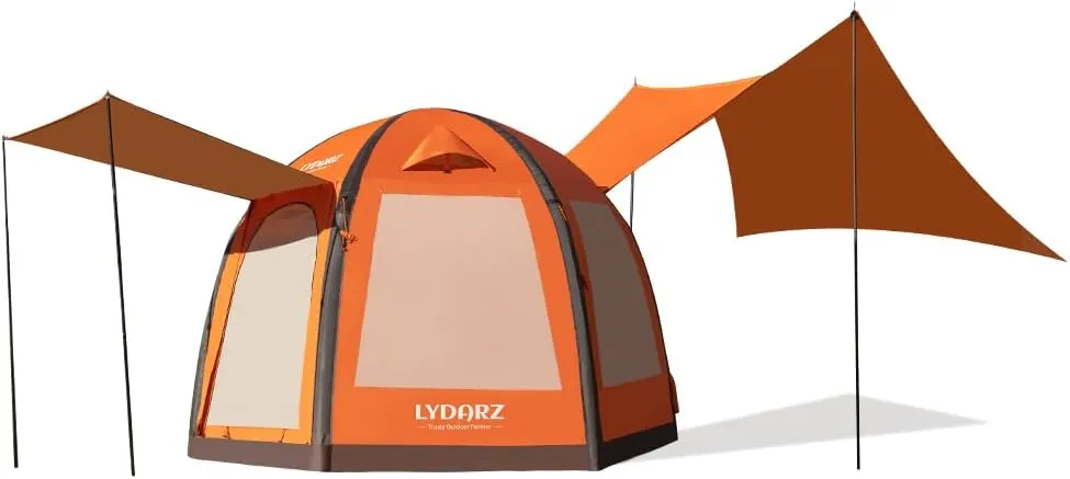 Large Auto Inflatable Tent House with Pump, 2-6 Person Easy Setup Waterproof Oxford, Extra Large Canopy Inflatable Tent House