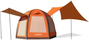 Large Auto Inflatable Tent House with Pump, 2-6 Person Easy Setup Waterproof Oxford, Extra Large Canopy Inflatable Tent House