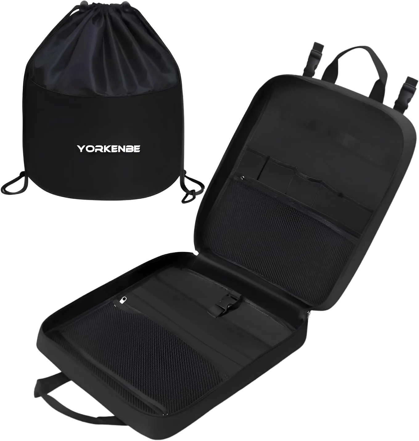 Large Camp Kitchen Organizer & Camping Cookware Bag, with Hanging Hooks & Drawstring, Heavy Duty Water Resistant Cookware Organizer for BBQ Outdoor Cooking Essentials