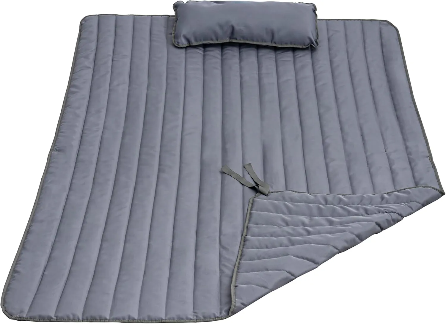 Lazy Daze Hammocks 2 Person Hammock Pad with Pillow, Double Polyester Quilted 78" x55" Replacement Pad for Rope Hammock, Gray