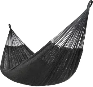 Lazy Daze Hammocks10.5 FT Handwoven Mayan Family Hammock with Portabl Carry Bag and for Outside Outdoor Patio Backyard Poolside, 550 LBS Weight Capacity,Gray