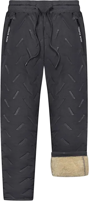 LBL Leading the Better Life Men's Winter Fleece Pants Sherpa Lined Sweatpants Active Running Jogger Pant