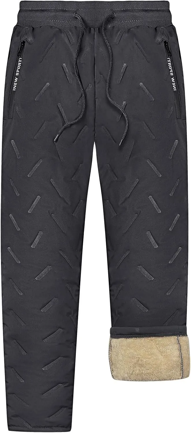 LBL Leading the Better Life Men's Winter Fleece Pants Sherpa Lined Sweatpants Active Running Jogger Pant