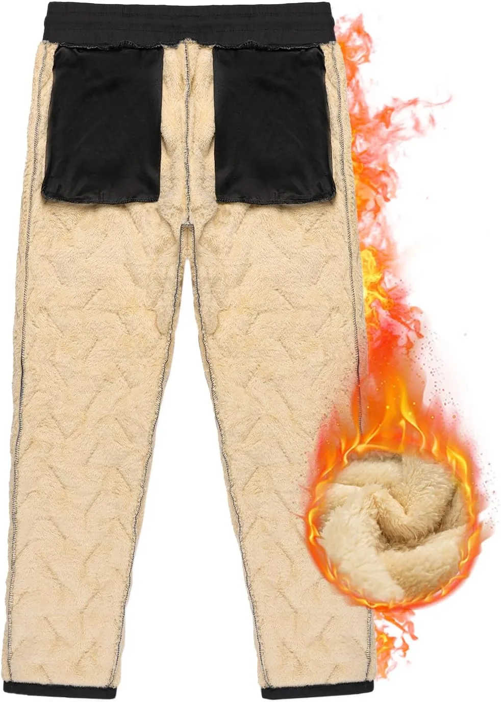 LBL Leading the Better Life Men's Winter Fleece Pants Sherpa Lined Sweatpants Active Running Jogger Pant